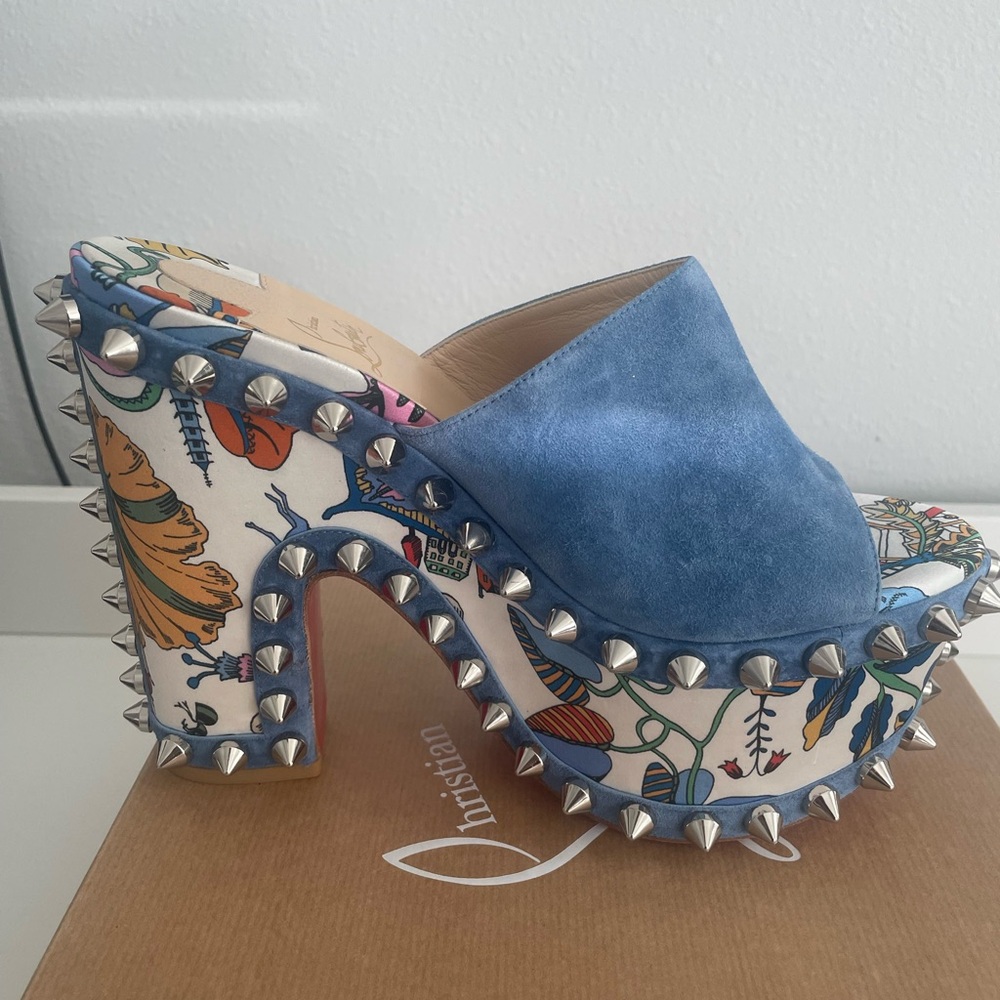 RARE! Christian Louboutin Massivatac 160 Spike Accents Mules 40 10 w/dustbag - Picture 9 of 10